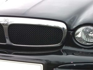 Jaguar X-Type radiator Grille, Black Stainless Steel mesh grille Part No. 9041B