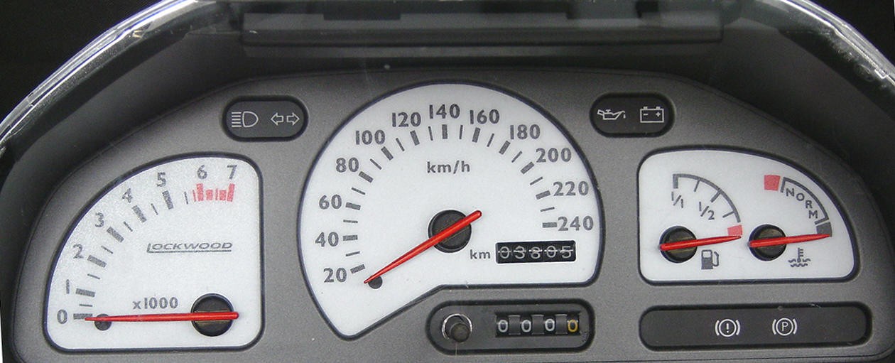 Fiesta Mk3 / RS Turbo Dials. 240KMH, With Rev. Counter. Part No. 300J3