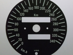 Lamborghini Diablo. MPH to KHM Conversion Dial for Exported vehicle. Part No. C1064