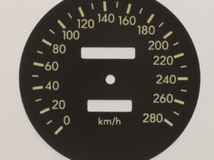 Lamborghini Espada. MPH to KHM Conversion Dial for Exported vehicle. Part No. C1090