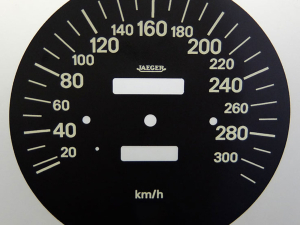 Lamborghini Miura. MPH to KHM Conversion Dial for Exported vehicle. Part No. C1092