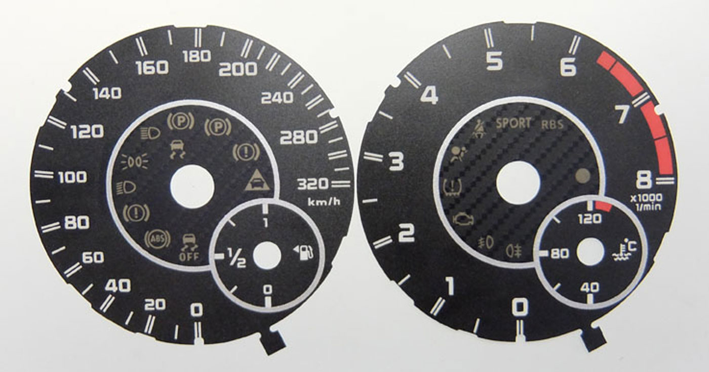 CLA 45 AMG. KMH Dial for exported vehicle. Part No. C1127