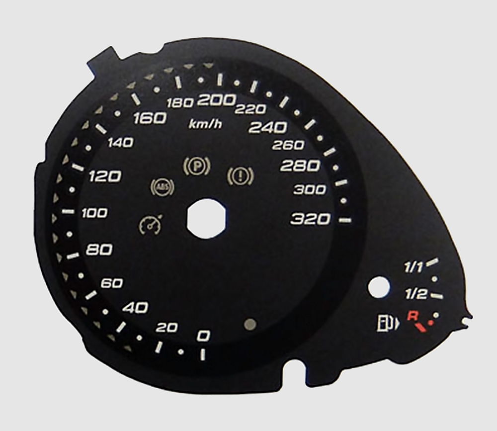 RS4. MPH to Kmh Conversion Dial for imported vehicle. Part No. C1152