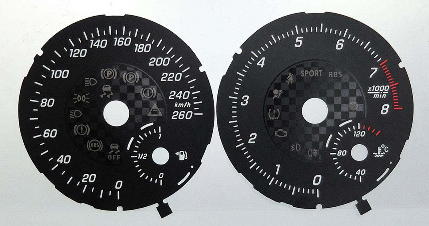 Mercedes CLA AMG, MPH to KMH Conversion Dial for imported / exported vehicle. Part No. C1762