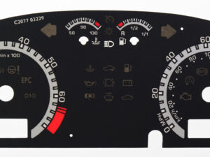 Golf Mk1 and Skoda Fabia Mk1 KMH to MPH Conversion Dial for imported vehicle. Part No. C2077