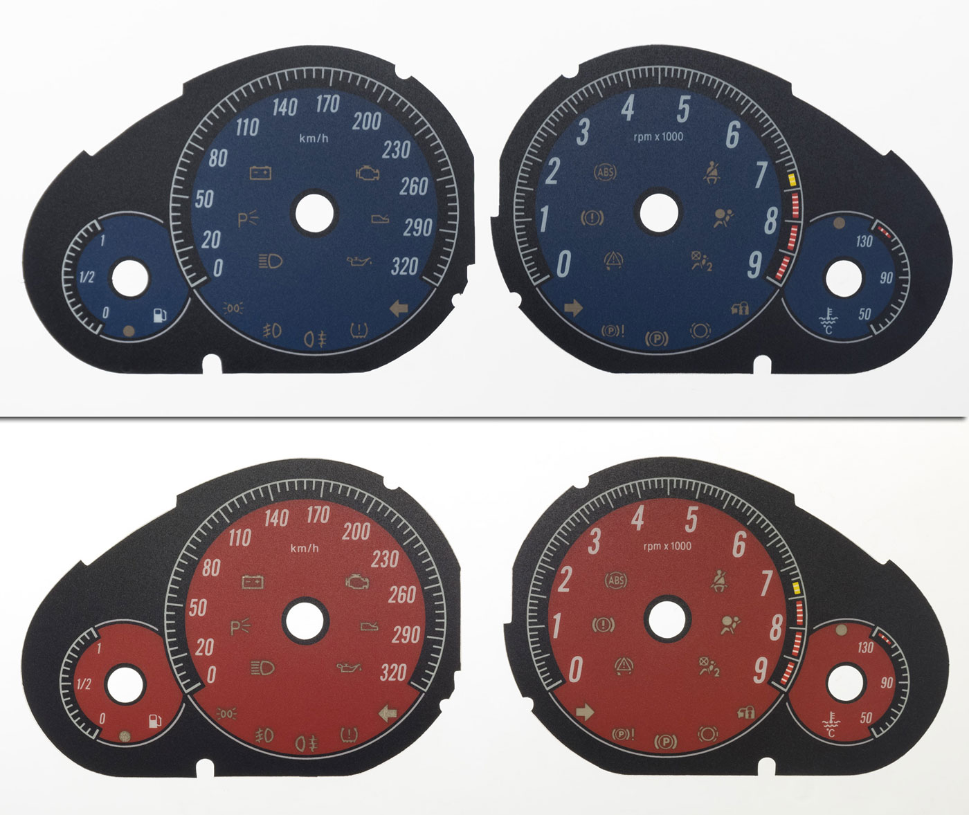 Maserati Granturismo. MPH to KMH Conversion Dial for imported vehicle. Part No. C440