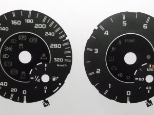 SLK55 AMG. KMH Dial for imported/exported vehicle. Part No. C827