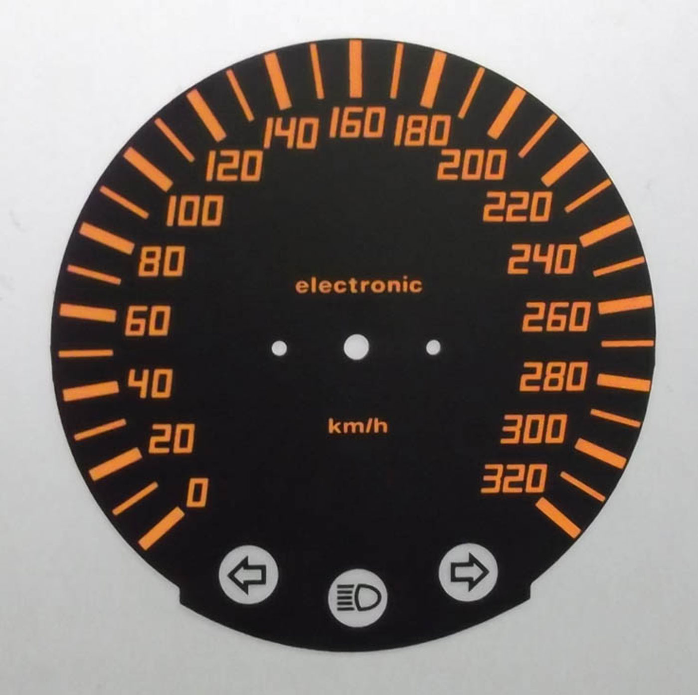 Ferrari Testarossa. MPH to KMH Conversion Dial for imported vehicle. Part No. C905