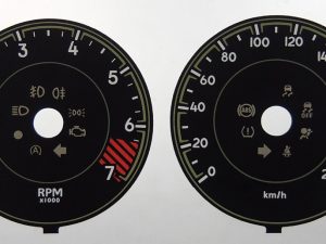 Jeep Cherokee MPH to KMH Conversion Dial for imported / exported vehicle. Part No. C1254