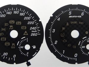 Mercedes CLA AMG, MPH to KMH Conversion Dial for imported / exported vehicle. Part No. C1560