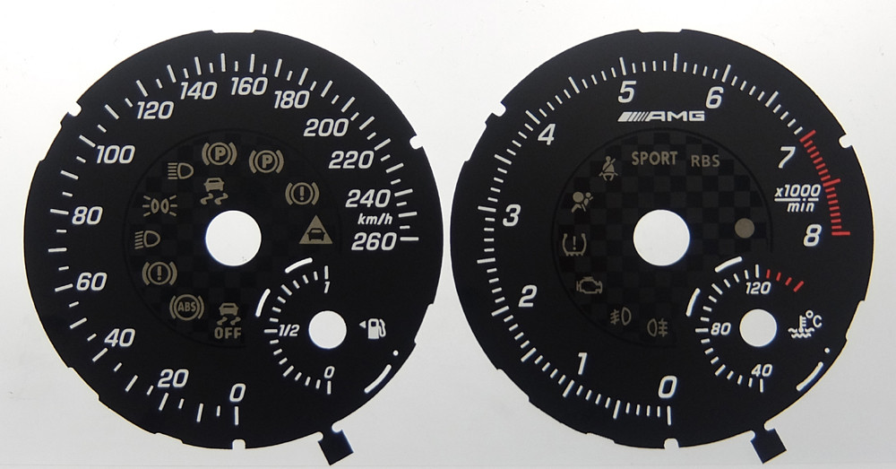 Mercedes CLA AMG, MPH to KMH Conversion Dial for imported / exported vehicle. Part No. C1560