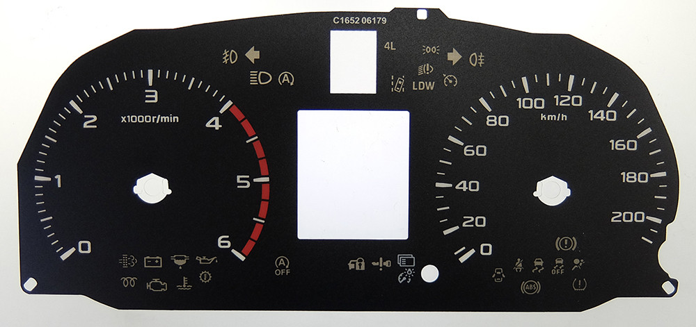 Fiat Fullback, Mitsubishi L200, MPH to KMH Conversion Dial for imported / exported vehicle. Part No. C1652