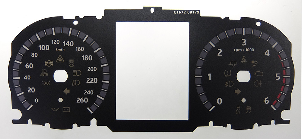 Land Rover Discovery, MPH to KMH Conversion Dial for imported / exported vehicle. Part No. C1672