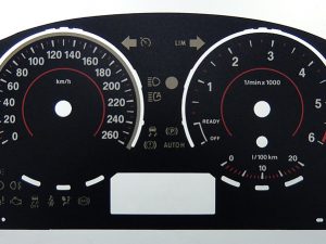 BMW 335D, MPH to KMH Conversion Dial for imported / exported vehicle. Part No. C1733