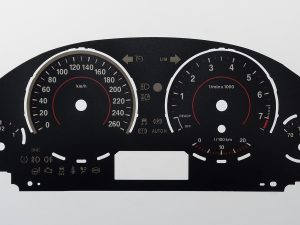 BMW 340i (F30-F31) MPH to KMH Conversion Dial for imported / exported vehicle. Part No. C1789
