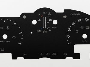 Land Rover Defender MPH to KMH Conversion Dial for imported / exported vehicle. Part No. C1816