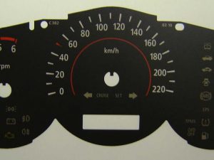 Soul (Diesel) MPH to KM/H Conversion Dial for imported/exported vehicle. Part No. C382
