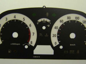 Picanto (Petrol with single window) MPH to KM/H Conversion Dial for imported/exported vehicle. Part No. C389