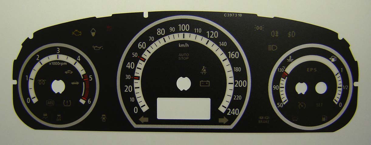 Cee'd (Diesel) MPH to KM/H Conversion Dial for imported/exported vehicle. Part No. C397