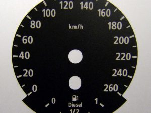 BMW 3 Series (E90-E91-E92-E93) 5 Series (E60-E61) & 6 Series (E63-E64) Diesel E60 KMH Dials Speedo ONLY. Part No. C413