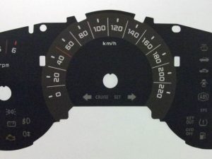 Soul (Diesel) MPH to KM/H Conversion Dial for imported/exported vehicle. Part No. C508