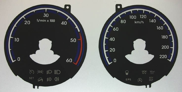 IX35 Diesel MPH to KMH Conversion Dial for imported/exported vehicles. Part No. C592