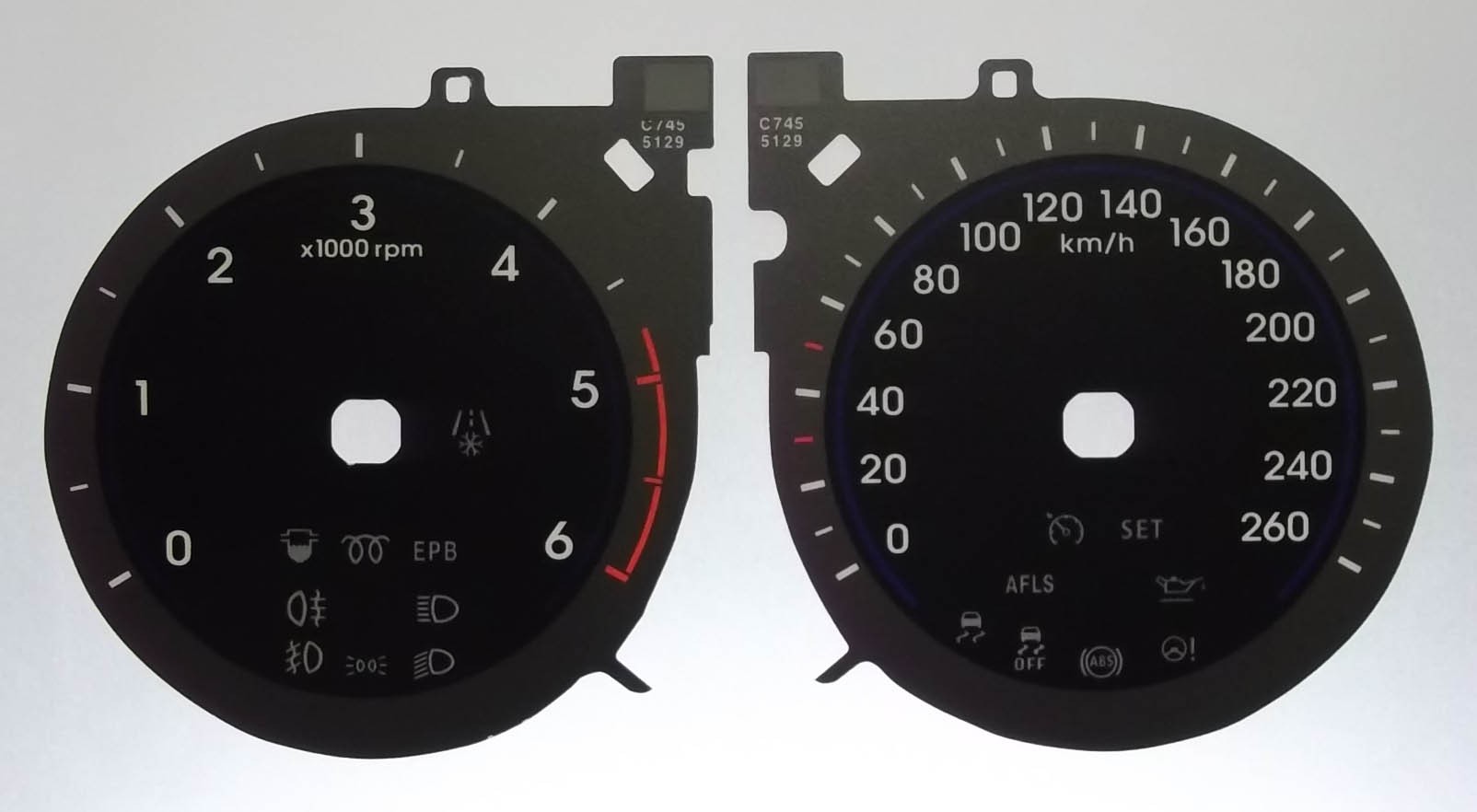 I30 Diesel MPH to KMH Conversion Dial for imported/exported vehicles. Part No. C745