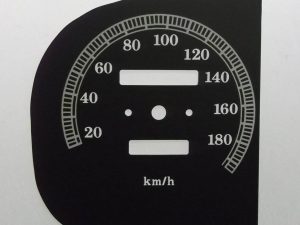 Harley Davidson FLHS MPH to KMH Conversion Dial for imported / exported vehicle. Part No. C856