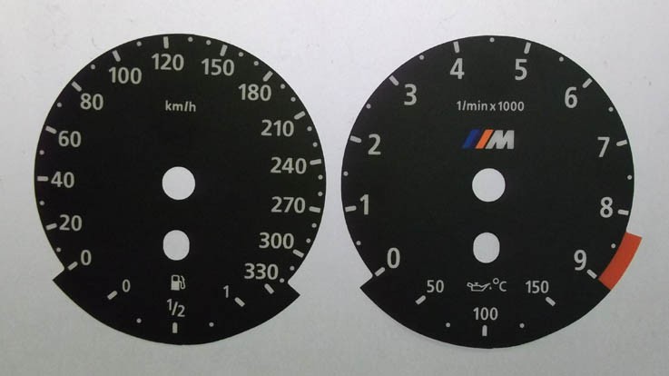 M3 (E90-E92-E93), M5 (E60-E61), M6 (E63-E64). MPH to KMH Conversion Dial for imported / exported vehicle. Part No. C884