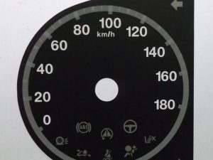 Ducato, Boxer, Rambler, Relay, Daily, Hymer Motorhome 2006 on. MPH to KMH Conversion Dial for imported vehicle. Part No. C942