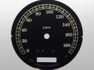 Harley Davidson XL2 MPH to KMH Conversion Dial for imported / exported vehicle. Part No. C998