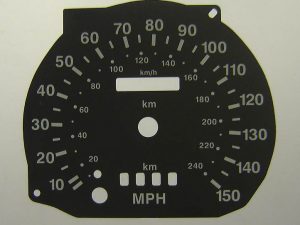 Transit KMH to MPH Conversion Dial for imported vehicle. Part No. 8009