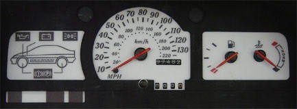 Escort Mk 5 Dials. 130 MPH Speedo & No Rev. Counter. Part No. 400M/YY2