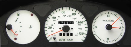Punto Mk1 Dials. With Clock Face (Two Mileage Windows) Part No. 44GG1