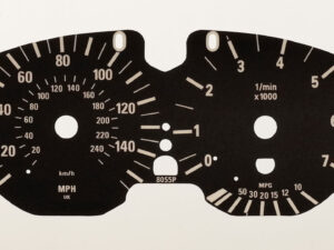 BMW 5 Series E39 / 7 Series E38 / X5 E53 KMH to MPH Conversion Dial for imported vehicle. Part No. 80S5