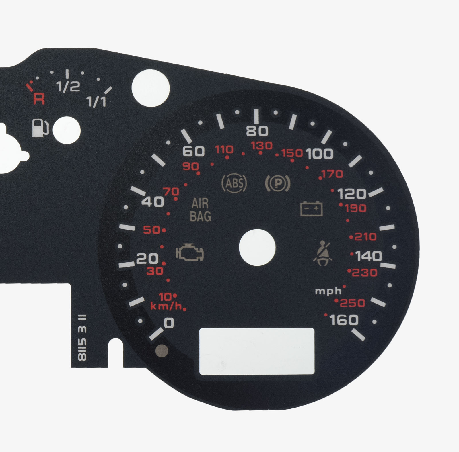 A3. Petrol. RS Look-a-Like Dials. Part No. 8115