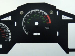 Aprilia Futura KMH to MPH Conversion Dial for imported / exported vehicle. Part No. 8225