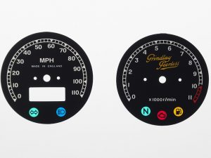 Chinese Motorcycle, KMH to MPH Conversion Dial for imported / exported vehicle. Part No. 8354