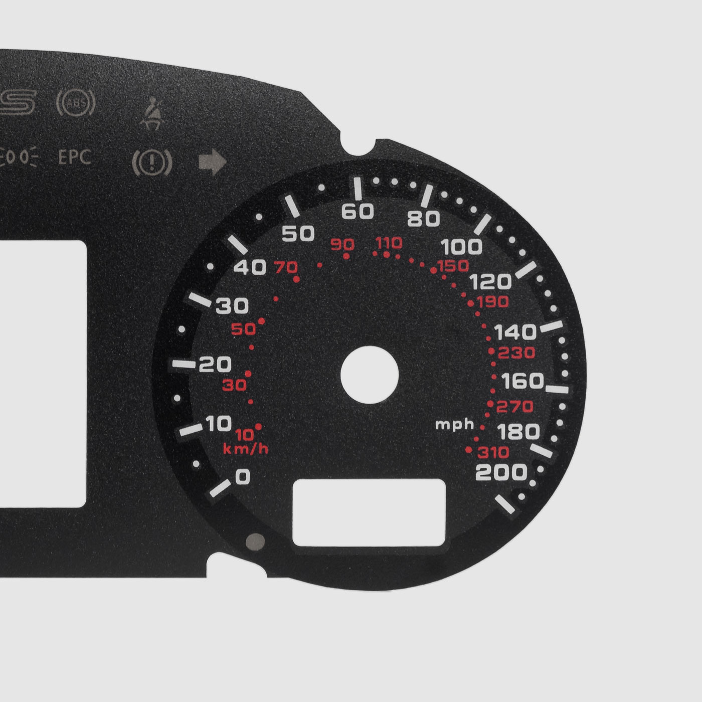 RS4. KMH to MPH Conversion Dial for imported vehicle. Part No. C080
