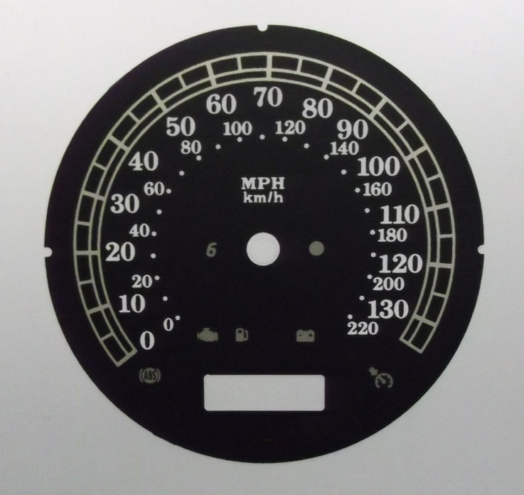 Harley Davidson Fatboy KMH to MPH Conversion Dial for imported / exported vehicle. Part No. C1075