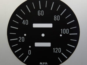 Fulvia KMH to MPH Conversion Dial for imported vehicle. Part No. C1100