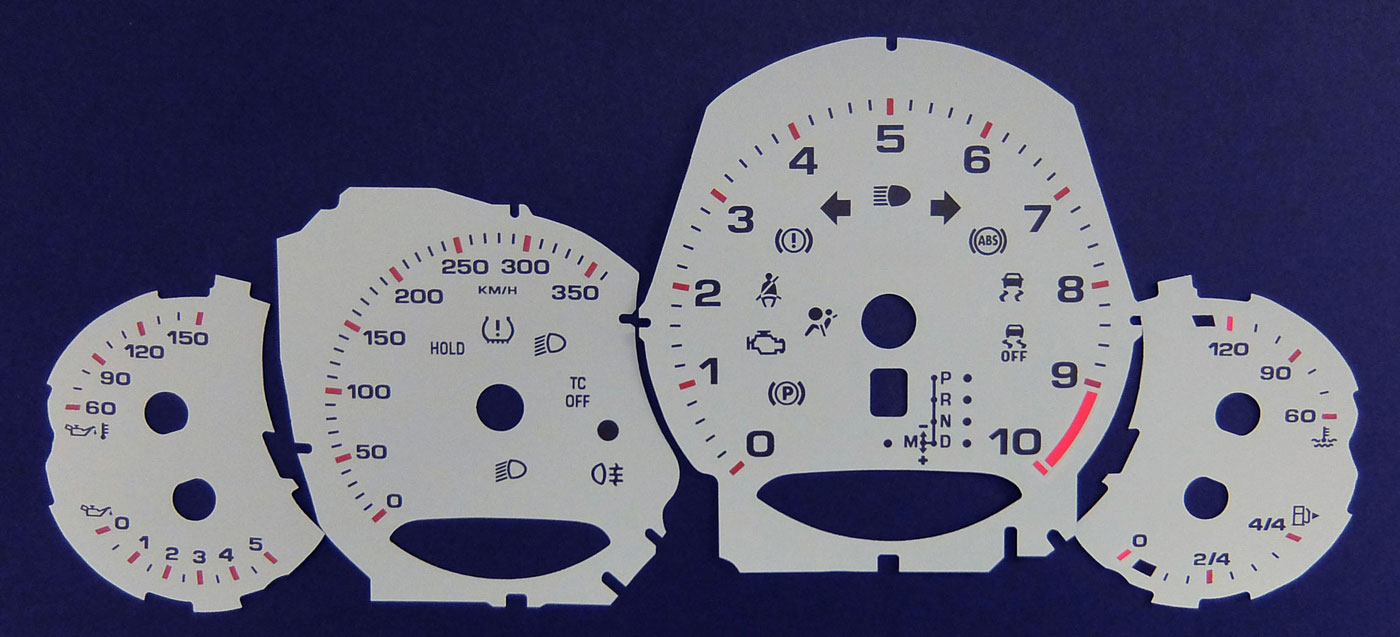 Porsche 911 (991) GT3, MPH to KMH Conversion Dial. Part No. C1175