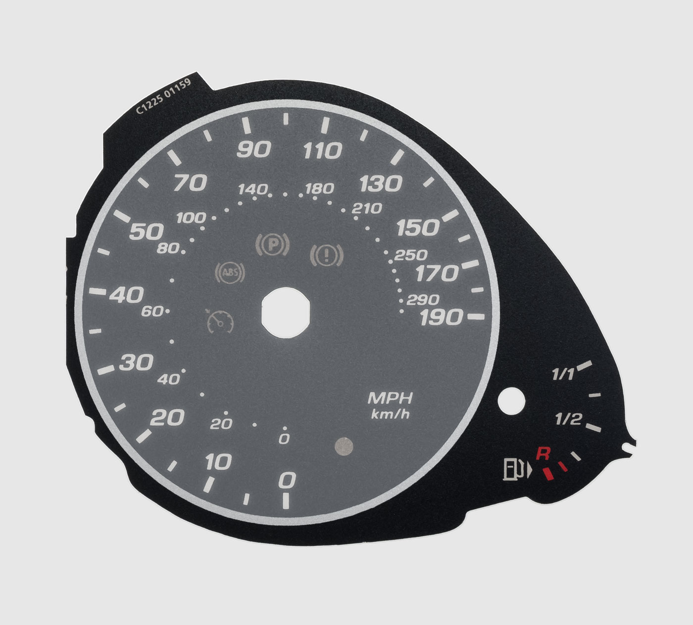 SQ5. Diesel. KMH to MPH Conversion Dial for imported vehicle. Part No. C1225