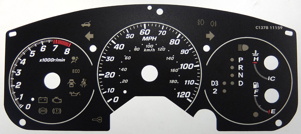 Stream KMH to MPH Conversion Dial for imported vehicle. Part No. C1378