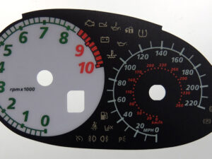 Ferrari 599 HGTE KMH to MPH Conversion Dial for imported vehicle. Part No. C1404