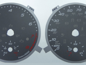Audi RS Q3 KMH to MPH Conversion Dial for imported / exported vehicle. Part No. C1412