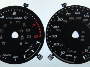 RS3 Sportback KMH to MPH Conversion Dial for imported / exported vehicle. Part No. C1457