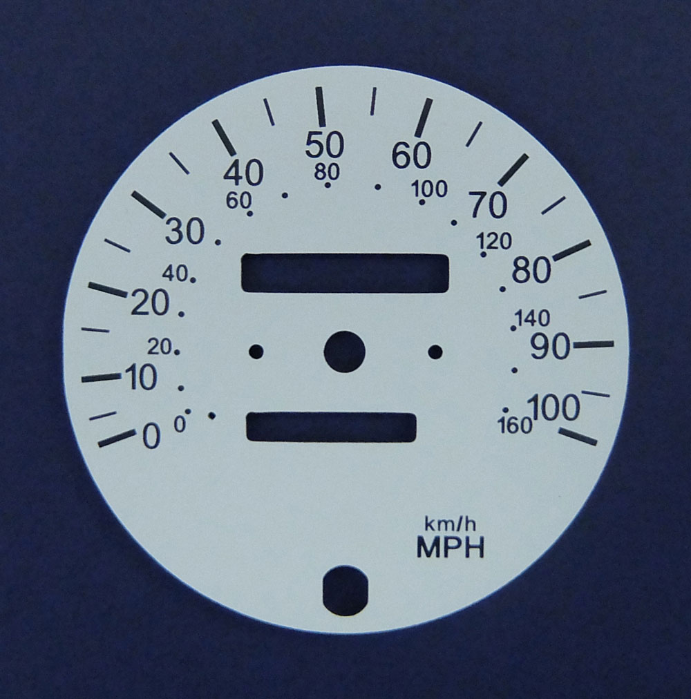Hindustan Ambassador, KMH to MPH Conversion Dial for imported / exported vehicle. Part No. C1463