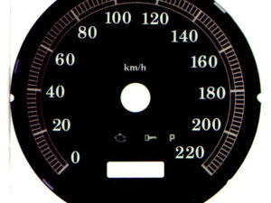 Harley Davidson Fatboy, MPH to KMH Conversion Dial for imported / exported vehicle. Part No. C1465