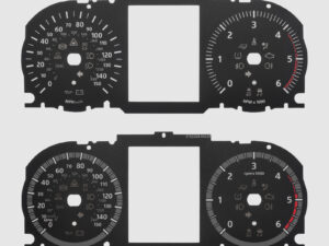 Range Rover Evoque & Land Rover Discovery Diesel models, KMH to MPH Conversion Dial for imported / exported vehicle. Part No. C1522